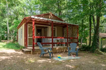 Location - Bungalow Classic 4Pers 30M² Avec Terrasse Couverte 2 Chambres Situation Ombragé - Camping du Chêne Vert