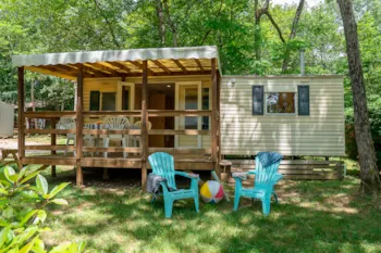 Location - Mobil Home Eco 4Pers 38M² Avec Terrasse Couverte 2 Chambres, - Camping du Chêne Vert