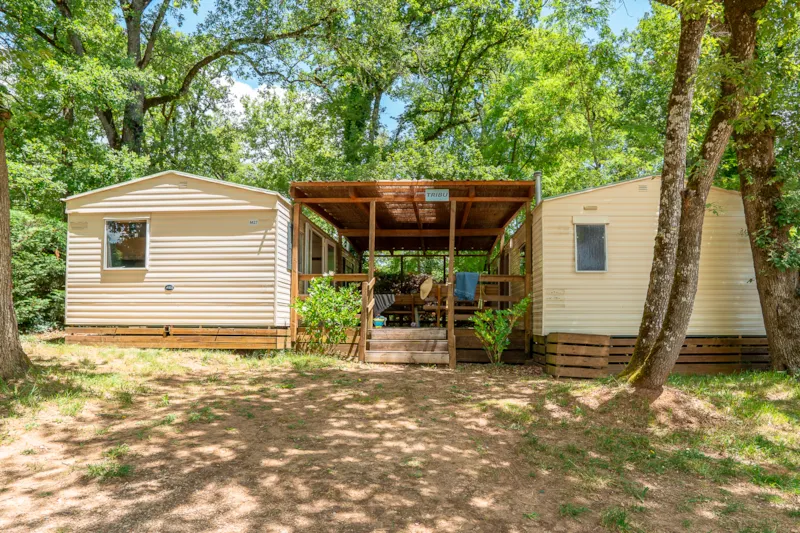 Mobil-Home Tribu 10Pers 2 Mobile-Home Eco Face À Face Avec Grande Terrasse Commune