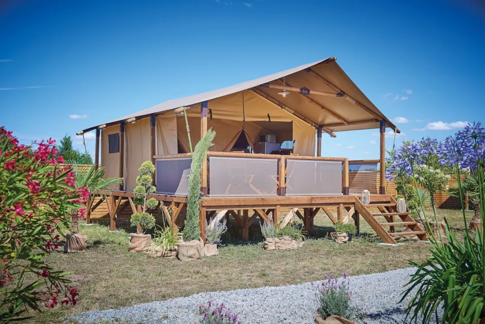 Location - Tente Lodge Paillotte - Camping Eden Villages L'Étoile de Mer