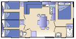Mietunterkunft - Mobilhome 3 Zimmer 32M² - Camping Le Plan d'Eau Saint Charles