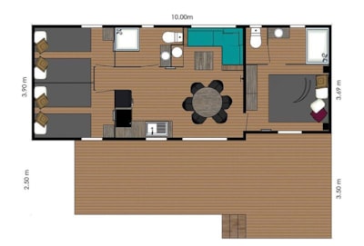 Eco-Lodge Manyara 40 m², 3 Bedrooms, 2 Bathrooms (beds made on arrival, no extra charge)