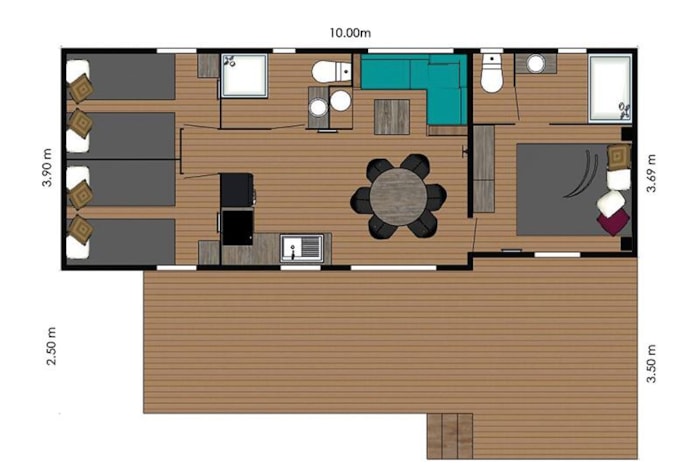 Eco-Lodge Manyara 40 M², 3 Chambres, 2 Salle De Bains (Lits Faits À L'arrivée, Sans Supplément)