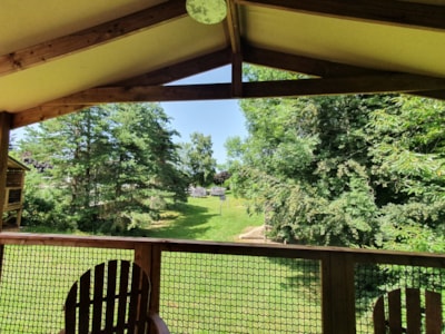 Eco-Lodge VIP 35m² with playground view, 2 bedrooms, 1 bathroom (bed linen provided)