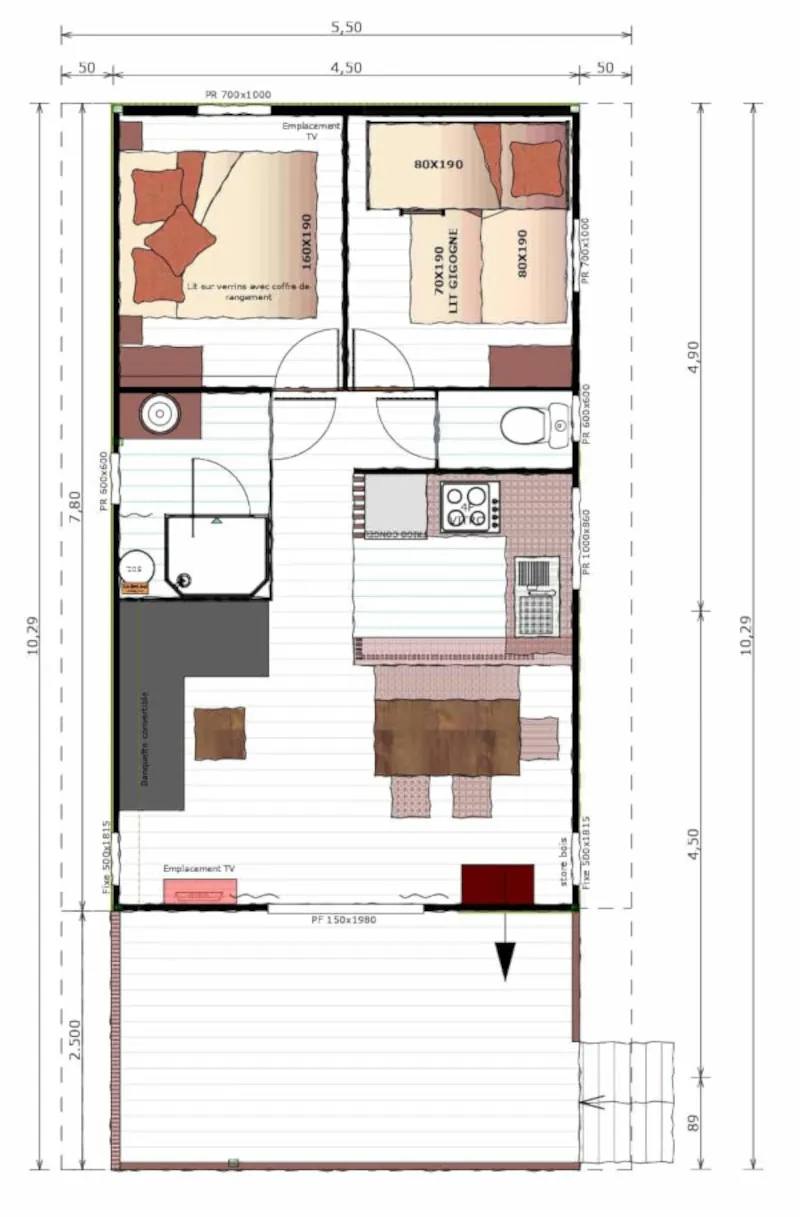 Eco-Lodge Vip 35M² Avec Vue Sur Terrain De Jeux, 2 Chambres, 1 Salle De Bain (Draps Fournis)