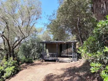 Mietunterkunft - Chalet Noumea - 2 Zimmer. 8 Chalets (N01 À N08) - Camping L'Esplanade