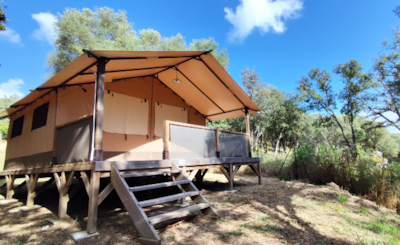 Canvas bungalow VICTORIA - 2 bedrooms. 23 tentes (L01 à L21)