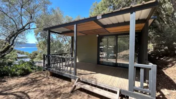 Mietunterkunft - Chalet Noumea - 2 Zimmer. 7 Chalets (N01 À N07) - Camping L'Esplanade