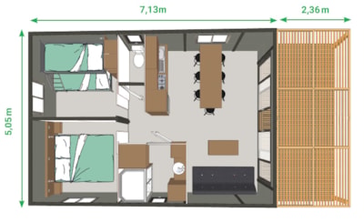 Chalet TORONTO - 2 bedrooms 7 chalets (Cf. plan T01 à T07)