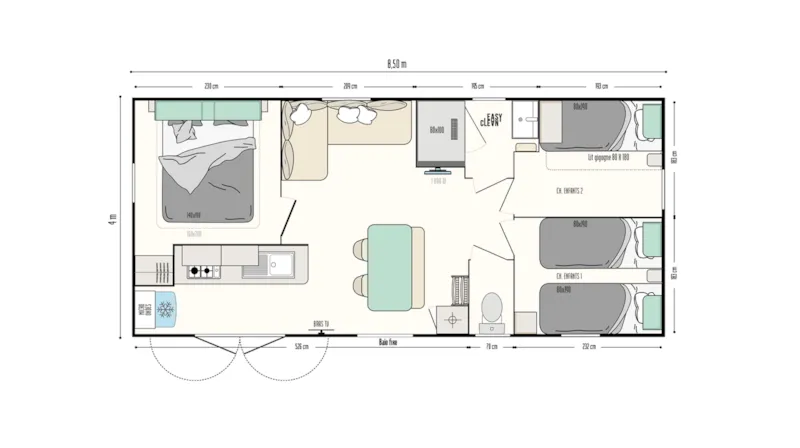 Mobil Home Premium Riviera - Vue Mer - 3 Chambres. 4 Mobil Home (R01 À R04)