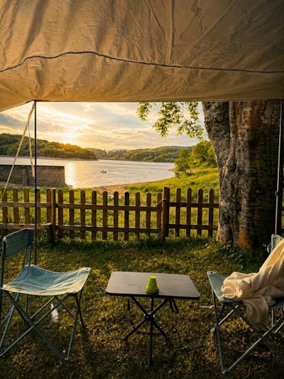 Pitch package 2 people with electricity (max 6 people with supplements) Lake view