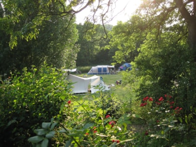 Pitch for caravan or tent.