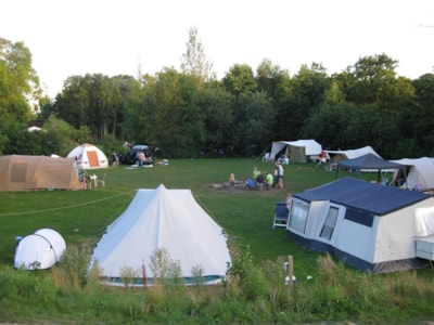 Pitch for caravan or tent.