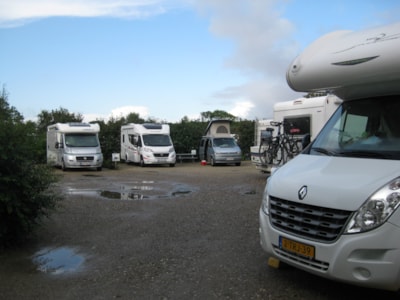 Pitch for caravan or tent.