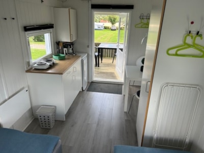 Cabin by the service building