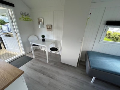 Cabin by the service building