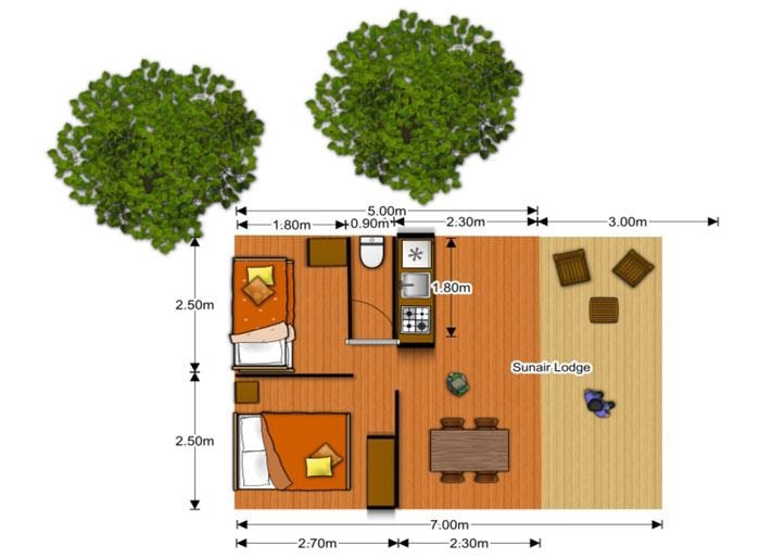 Lodge Safari - 25M² - 2 Chambres + Terrasse 10M2