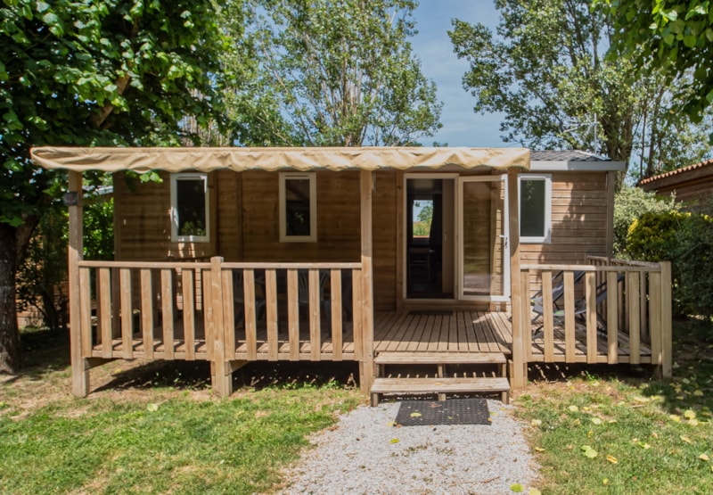 Stacaravan Bois Confort 32m² - 3 slaapkamers - Half-schaduwrijk terras - TV