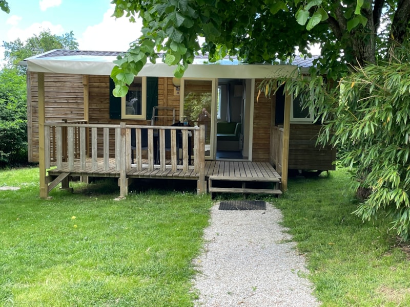Stacaravan Bois Standard 27m² - 2 slaapkamers - overdekt terras - TV