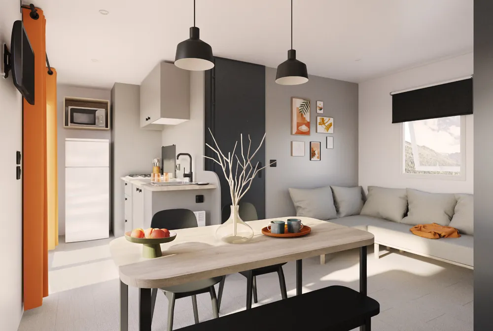 Location - Mh Grand Confort 3 Chambres - Climatisé - Camping L'Emeraude du Verdon 