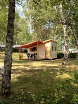 Location - Bungalow Toilé Funflower Confort 24M² - 2 Chambres + Terrasse - Flower Camping L'Air du Lac