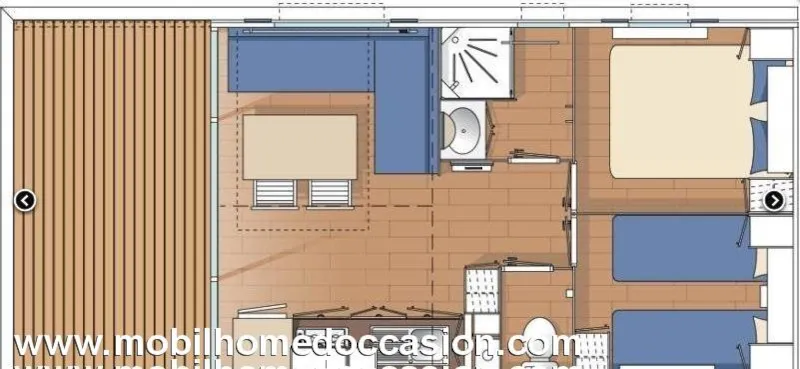 Mobilhome Nature Confort 25 M² (2 Chambres- 4 Pers ) + Terrasse Couverte
