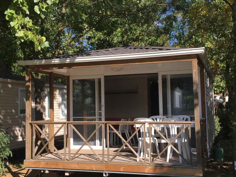 Mobile-home Nature Confort 25m²  (2 Bedroom-2 pers) + Clim + covered terrace