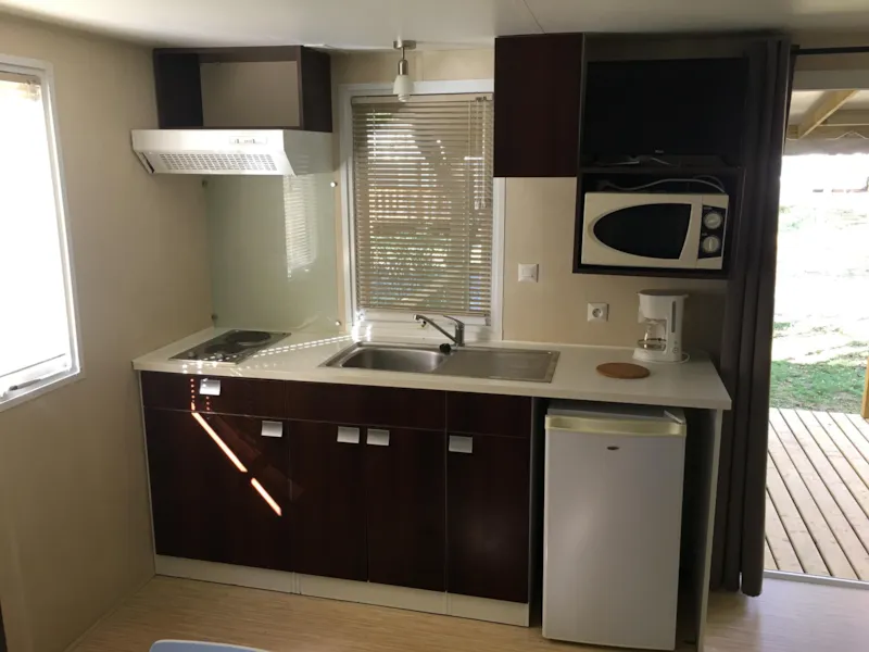 Mobil Home Confort 20M² (1Ch-2Pers) + Tv + Clim + Terrasse Couverte