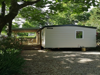 Location - Mobil Home Premium Mercure 26M² (2 Chambres) + Tv + Climatisation + Terrasse Couverte - Flower Camping Le Fou du Roi