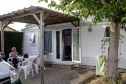 Location - Mobil-Home 24M² - 2 Chambres + Terrasse - Camping LE PESSAC