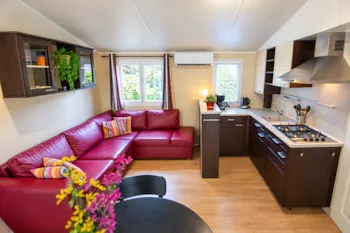 Mietunterkunft - Mobilheim - 30 M² - Mit Klimaanlage - 2 Schlafzimmern - Camping La Garenne à Saint-Laurent-du-Pape / ARDECHE