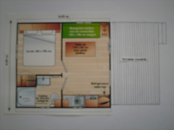 Mobil Home 16M² - 1 Chambre + Terrasse Couverte 10M²