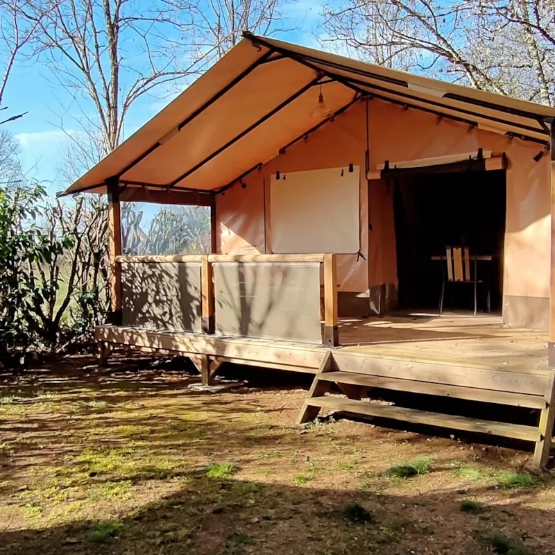 Tente Lodge Victoria - 20M² - 2 Chambres + 10M² Terrasse Couverte