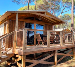 Mietunterkunft - Lodge Premium 32M² - Flower Camping La Grande Plage