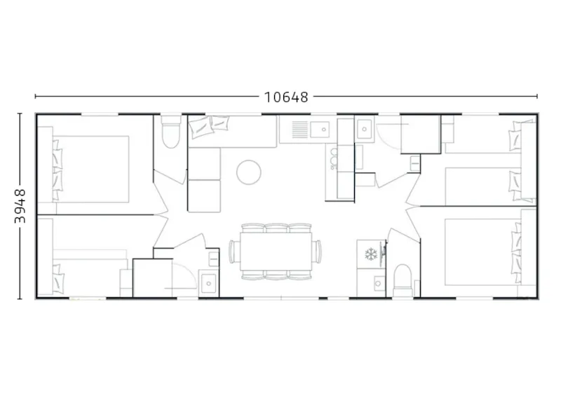 Mobil-Home Confort 40M² 4Ch - 2 Sdb (2025)