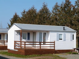 Location - Mobil-Home Pacifique 2 Chambres 23M² Avec Terrasse Semi Couverte De 8M² - Camping Les Mouettes