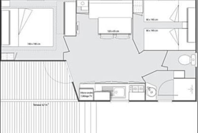 Mobil Home SAMOA LAGOON 29m² - 2 bedrooms + sheltered terrace — 4