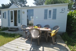 Huuraccommodatie(s) - Stacaravan Flores 31M² - 2 Kamers + Terrasse - Camping La Touesse