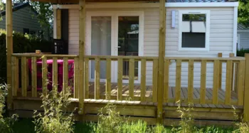 Mietunterkunft - Mobilheim Cahita 17M² - 1 Zimmer + Überdachte Terrasse - Camping La Touesse