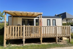 Huuraccommodatie(s) - Stacaravan Bahia 27M² - 2 Kamers + Overdekt Terras - Camping La Touesse