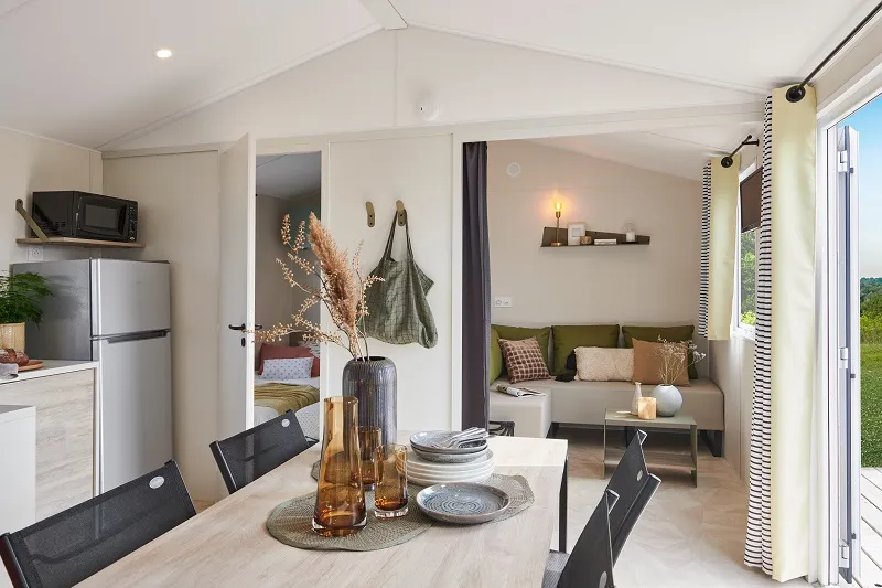 Mietunterkunft - Mobilhome Bahia Modulo - 27M² - 4/6 Personnes - 2 Chambres - Camping La Touesse