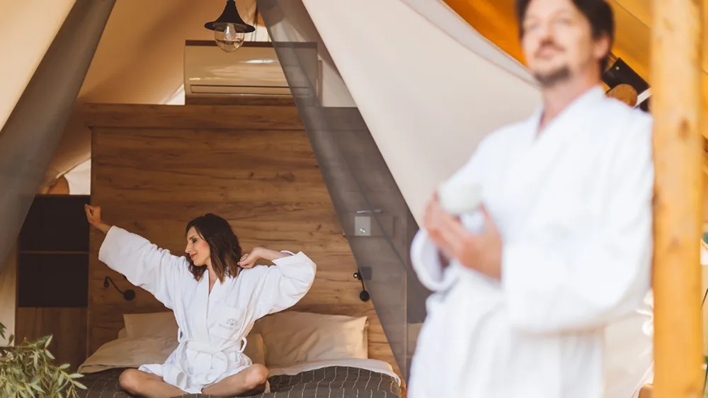 Location - Tente Glamping M Avec Jacuzzi - - Terme Olimia