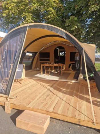 Mietunterkunft - Nomadenzelt Ohne Sanitäranlagen, 4 Erwachsene + 2 Kinder - Camping Au Bord de Loire