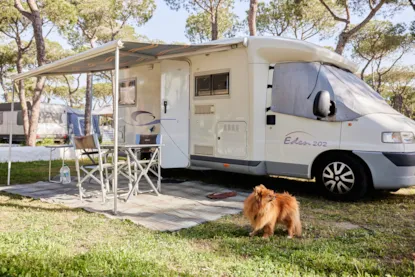 Large Pitch With Shade For Caravan Or Autocaravan