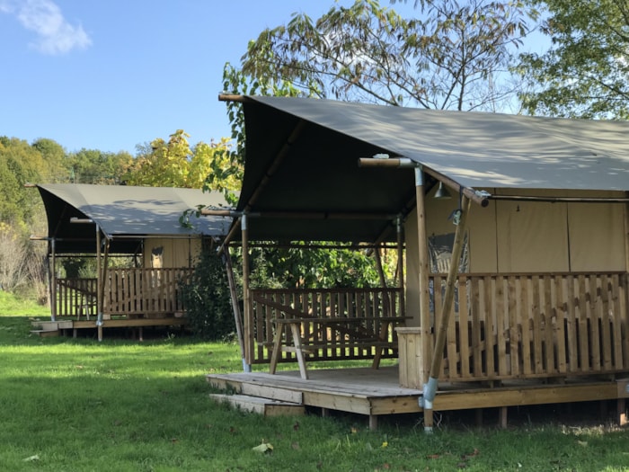 Tente Lodge Safari - 2 Chambres  (Sans Sanitaires) (1 Lit 160 Et 3 Lits 90)