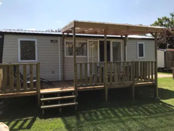Location - Mobil Home 35 M² - 3 Chambres - Grand Confort - 6 Pers. - Camping Le Mondou