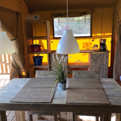 Tent lodge safari - 2 bedrooms (without bathroom) (1 bed 160 and 3 beds 90) — 4