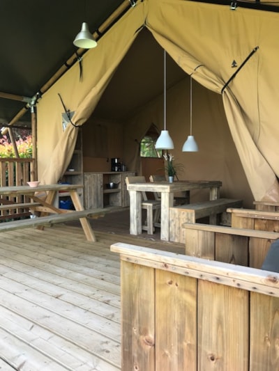 Tent lodge safari - 2 bedrooms (without bathroom) (1 bed 160 and 3 beds 90) — 6