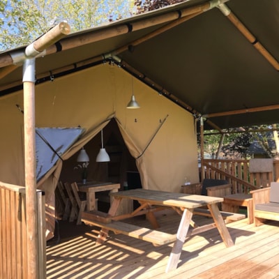 Tent lodge safari - 2 bedrooms (without bathroom) (1 bed 160 and 3 beds 90) — 7