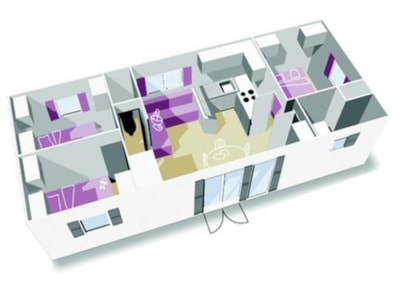 Mobile home PONT D'ESPAGNE 3 rooms , 2 bathrooms  = sheets + towles + cleaninf — 3